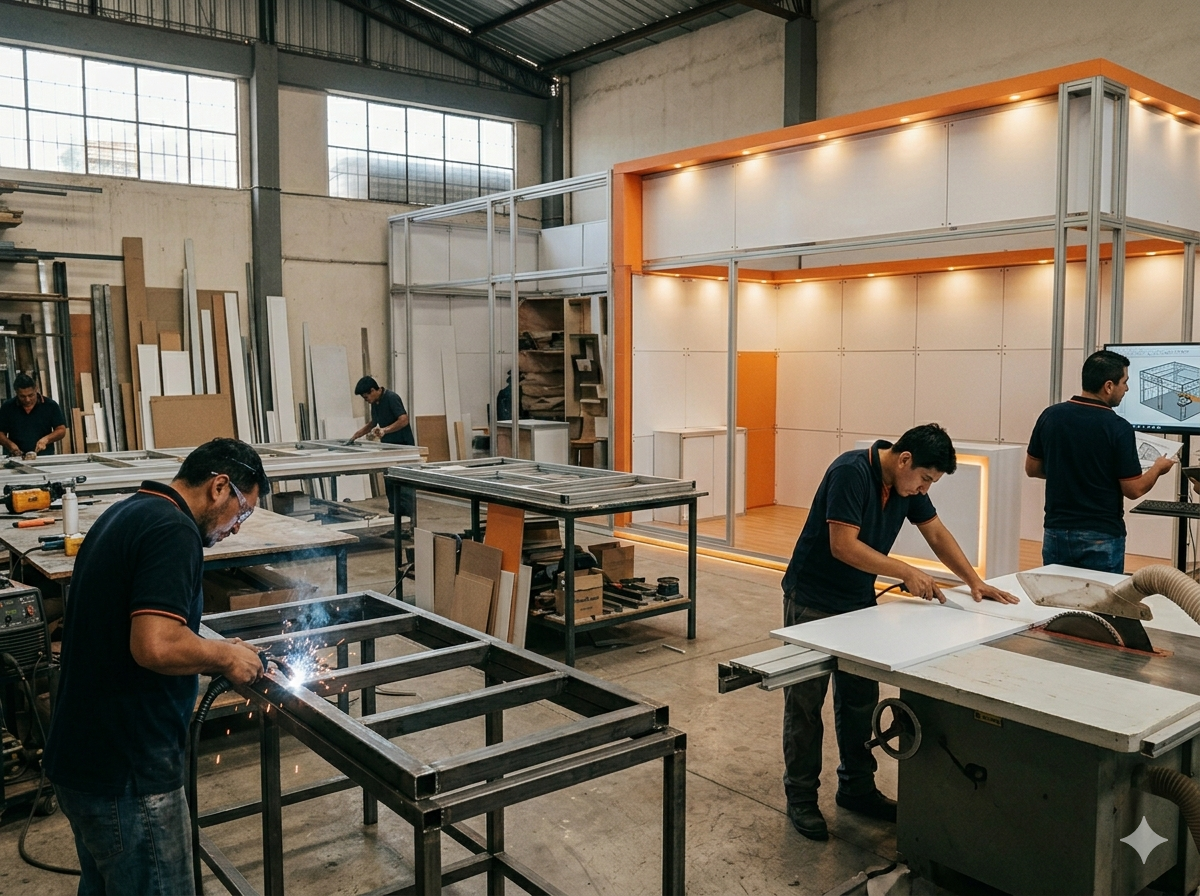 Taller NeoBox Agency — Fabricación de stands