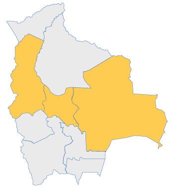 Mapa de Bolivia — Cobertura de Grupo NEO
